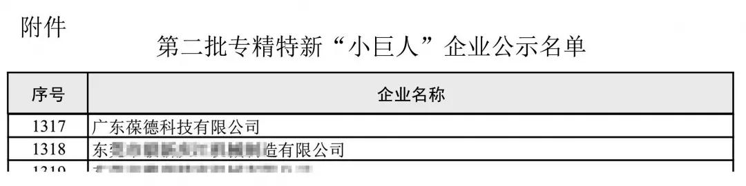 技術領先｜葆德入選工信部2020專精特新企業